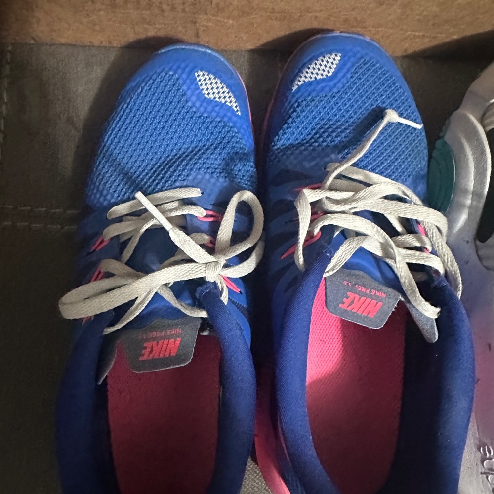 Nike Blue and Pink Athletic Shoes